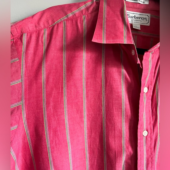 Burberry, Size Large, Red, button down shirt - Picture 2 of 5